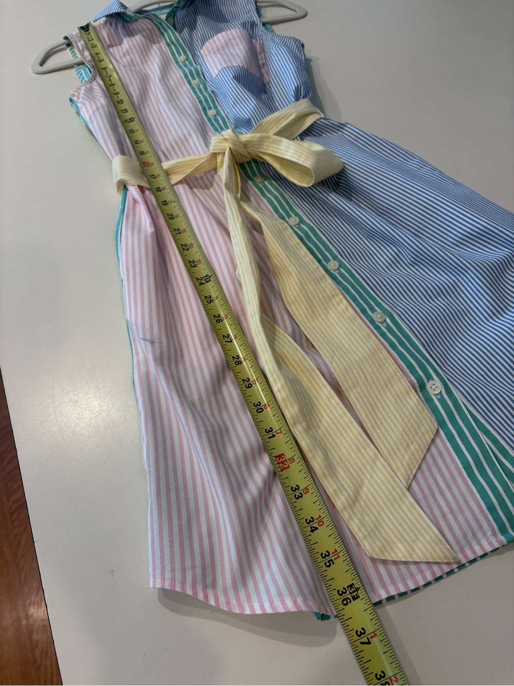 J. Crew Multicolor Striped Sleeveless Button-Down Shirt Dress Size 6 - Picture 8 of 11
